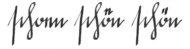 evolution umlaut dots in handwriting - schn (beautiful)